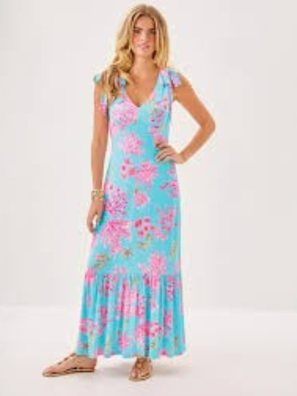 Lilly Pulitzer Maxi Dress – Coral Reef Print - Size 12